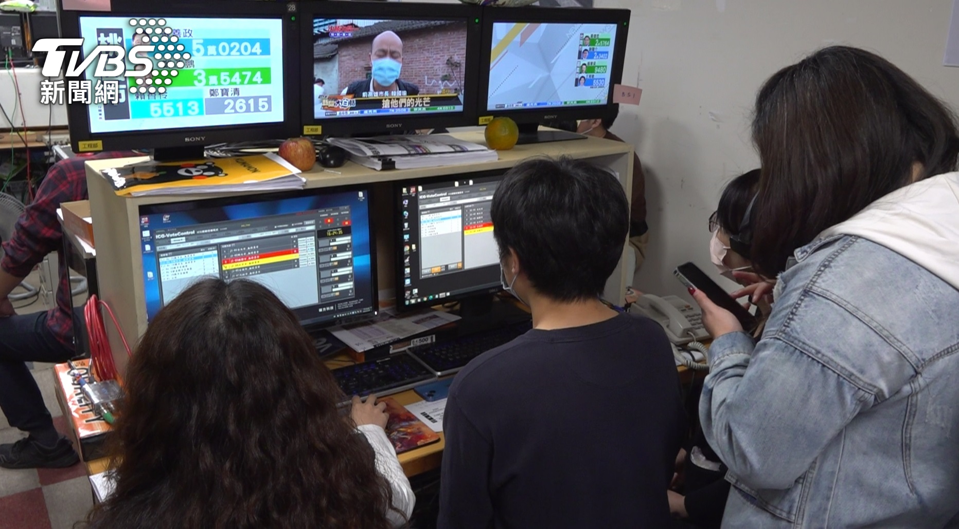 TVBS因應2024總統大選,開票日當天將透過雲端計票中心即時統計全台回傳票數結果(2022九合一大選畫面)圖/TVBS